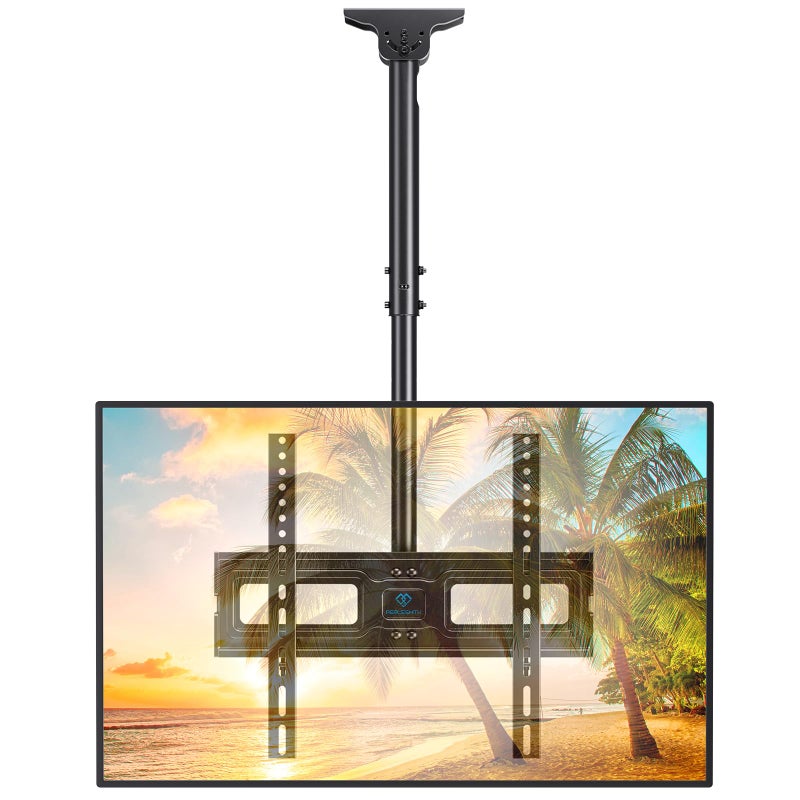 PERLESMITH Ceiling TV Mount for 2665 inch Flat Screen Displays Max VESA 400x400mm Hanging Adjustable Ceiling TV Bracket Fits Most LCD LED OLED 4K TVs Pole Ceiling Mount Holds up to 110lbs PSCM2
