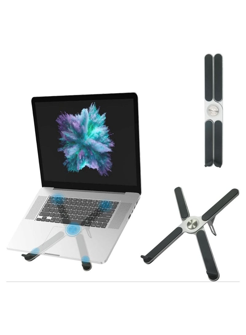 Generic Portable Laptop Stand Aluminum Computer Stand With Slide-Proof Silicone Adjustable Laptop Holder For Macbook Compatible With Laptops.  - Image 1