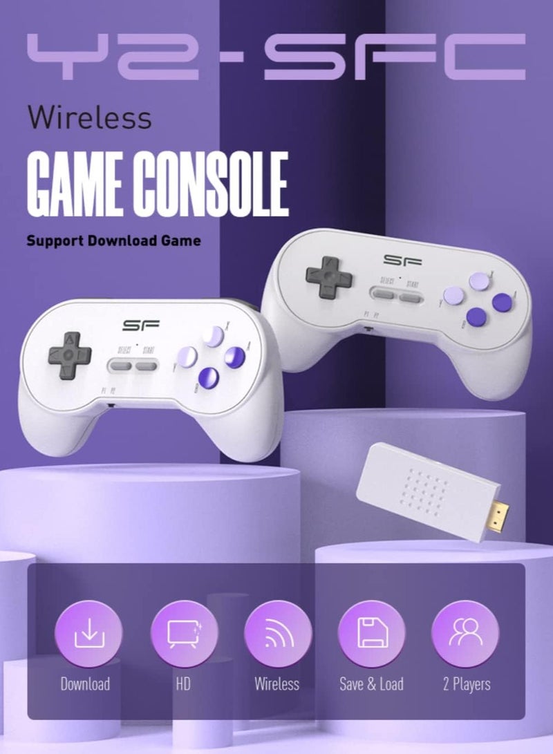 16 Bit Video Game Console, Special Built in 3000 Classic SFC/FC Games, 4K HD TV Output, Retro Game Console with 2 Wireless Controllers for Kids Adults Birthday - Image 2