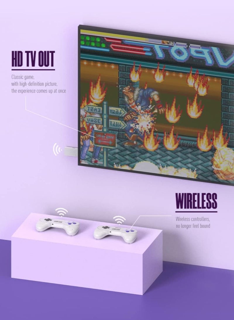 16 Bit Video Game Console, Special Built in 3000 Classic SFC/FC Games, 4K HD TV Output, Retro Game Console with 2 Wireless Controllers for Kids Adults Birthday - Image 3