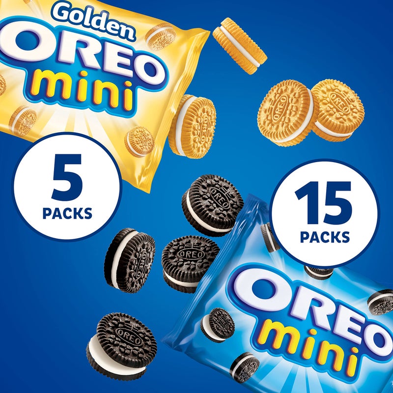OREO Mini Mix Sandwich Cookies Variety Pack, 20 Snack Packs - Image 2