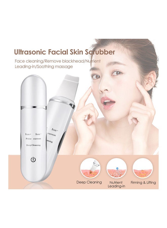 NIBEMINENT Ultrasonic Facial Skin Scrubber White - Image 4