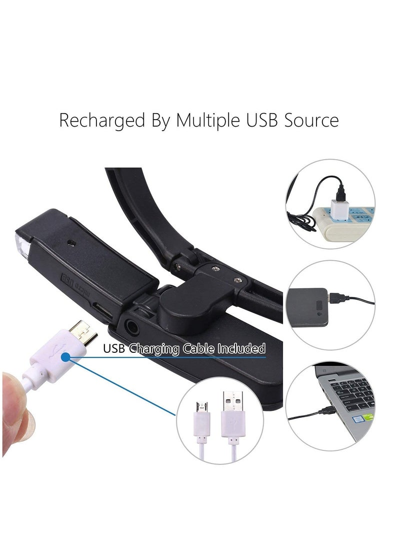Excefore Rechargeable Head Magnifier Glasses, Hands Free Head Mount Magnifier 3 Detachable Lenses and 2 Led Lights, Great Magnifying Glasses for Reading and Hobby  - Image 4