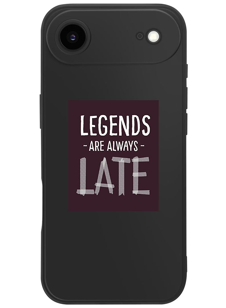 Theodor Protective Slim Fit Case Liquid Silicone Cover with Full Body Protection Anti-Scratch Shockproof Case For Apple iPhone 17 Air (Black) legends are always late - Image 1