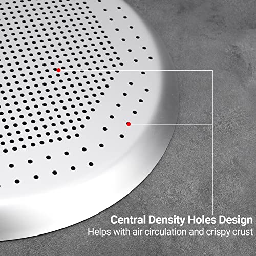 Beasea Pizza Pan for Oven, 12 Inch Perforated Pizza Pan with Holes, Heavy Duty Aluminum Alloy Round Pizza Tray Pizza Crisper Pan Pizza Baking Tray Bakeware for Home Restaurant Kitchen - Image 5