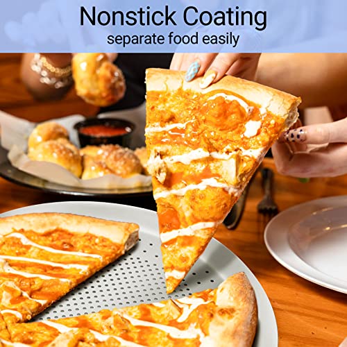 Beasea Pizza Pan for Oven, 12 Inch Perforated Pizza Pan with Holes, Heavy Duty Aluminum Alloy Round Pizza Tray Pizza Crisper Pan Pizza Baking Tray Bakeware for Home Restaurant Kitchen - Image 3