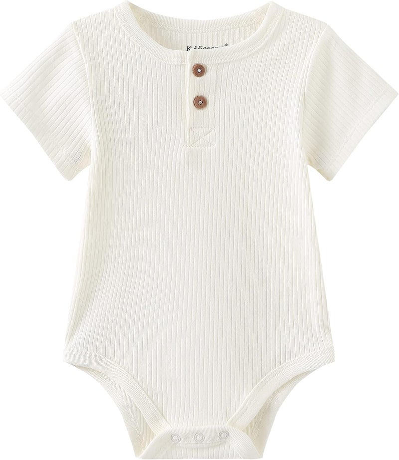 Kiddiezoom newborn Baby Unisex Cotton One-Piece Bodysuits Baby Gift 5-pack Baby clothes - Image 2