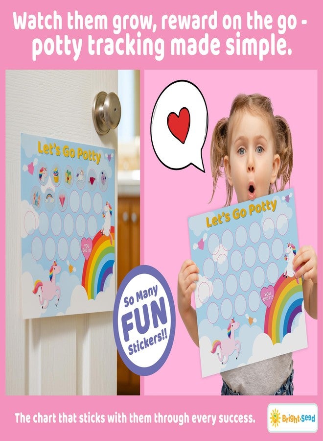 Bright Seed 16 PCS Potty Training Chart, Potty Training Chart for Toddler Girls, Sticker Chart for Kids, Potty Training Sticker Chart for Toddlers, 10 Sheets 12x10 Inches Paper Chart, 240 Stickers - Image 5