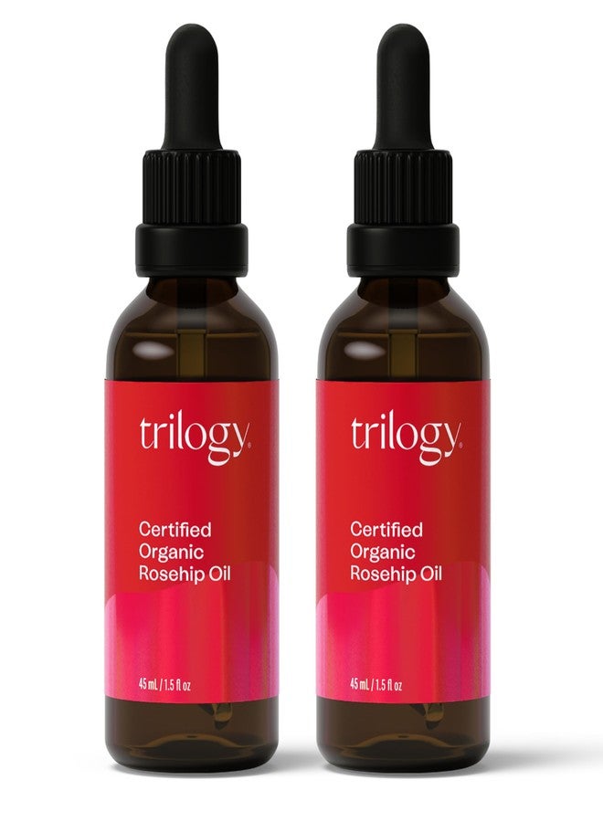 Trilogy Certified Organic Rosehip Oil Duo, Intensive Nourishment, Improves Appearance of Scars, Stretch Marks, Fine Lines, & Wrinkles, 1.5 fl oz Each - Image 1