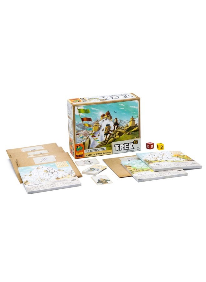 Pandasaurus Games - Trek 12 Himalaya Board Game Embark On A Himalayan Adventure Of Strategy And Skill Roll And Write Game For Kids And Adults Ages 8+ 150 Players 1530 Minute Playtime Made By Pandasaurus Games - Image 1