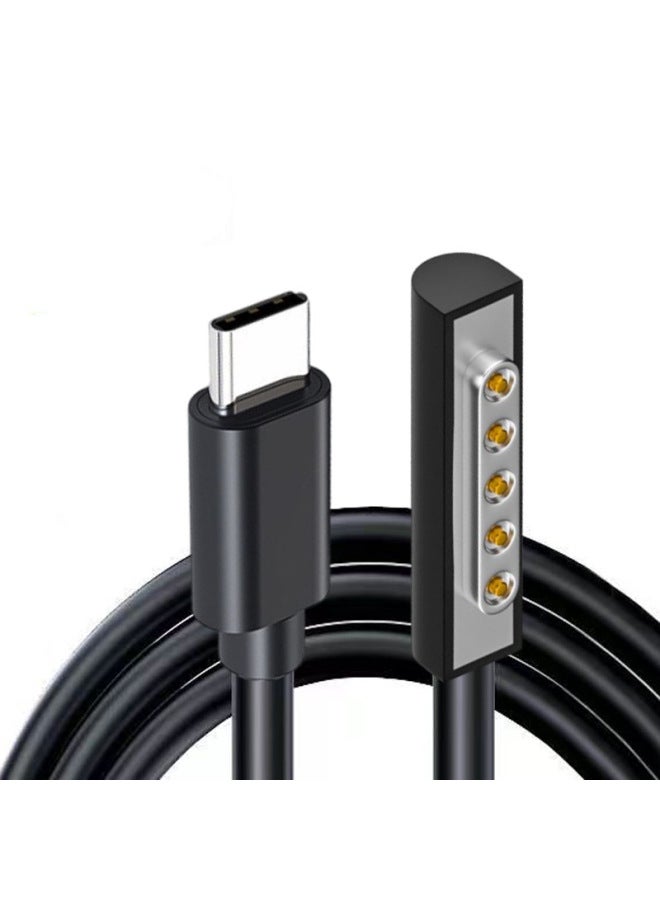Type-C For Microsoft Magnetic PD Decoy Charging Line Surface RT RT2 Pro2 12V2A/3.6A-Color:Microsoft 3/4/5/6 Universal 15V Adapter 102W