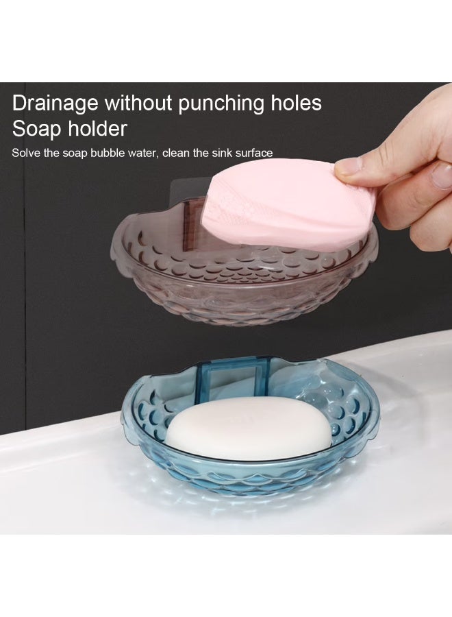 Acrylic Shell Soap Rack for Wall in Bathroom or Kitchen Waterproof Design No Drill Needed with Strong Double Sided Adhesive Elegant Home Decor - Image 4