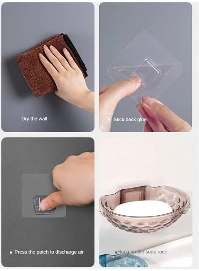 Acrylic Shell Soap Rack for Wall in Bathroom or Kitchen Waterproof Design No Drill Needed with Strong Double Sided Adhesive Elegant Home Decor - Image 3