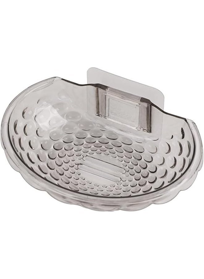 Acrylic Shell Soap Rack for Wall in Bathroom or Kitchen Waterproof Design No Drill Needed with Strong Double Sided Adhesive Elegant Home Decor - Image 1