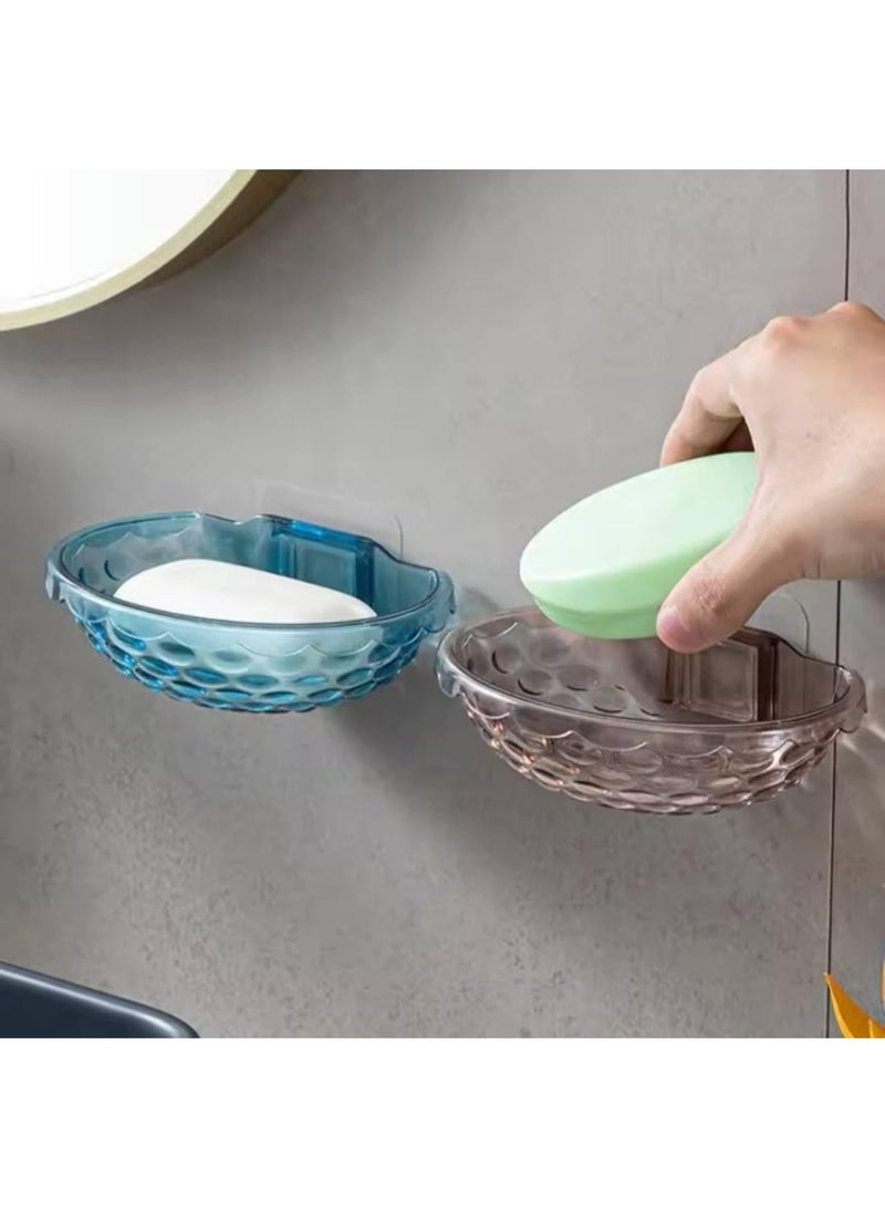 Acrylic Shell Soap Rack for Wall in Bathroom or Kitchen Waterproof Design No Drill Needed with Strong Double Sided Adhesive Elegant Home Decor - Image 2