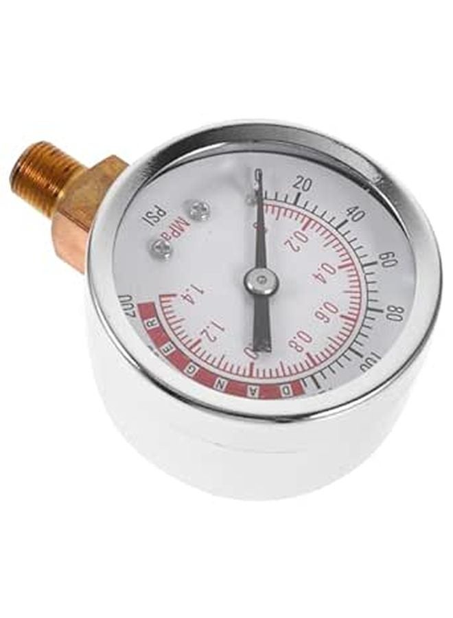 Bottom Connection Oil Pressure Gauge Psi Radial Measurement Easy Read Dial - Image 1