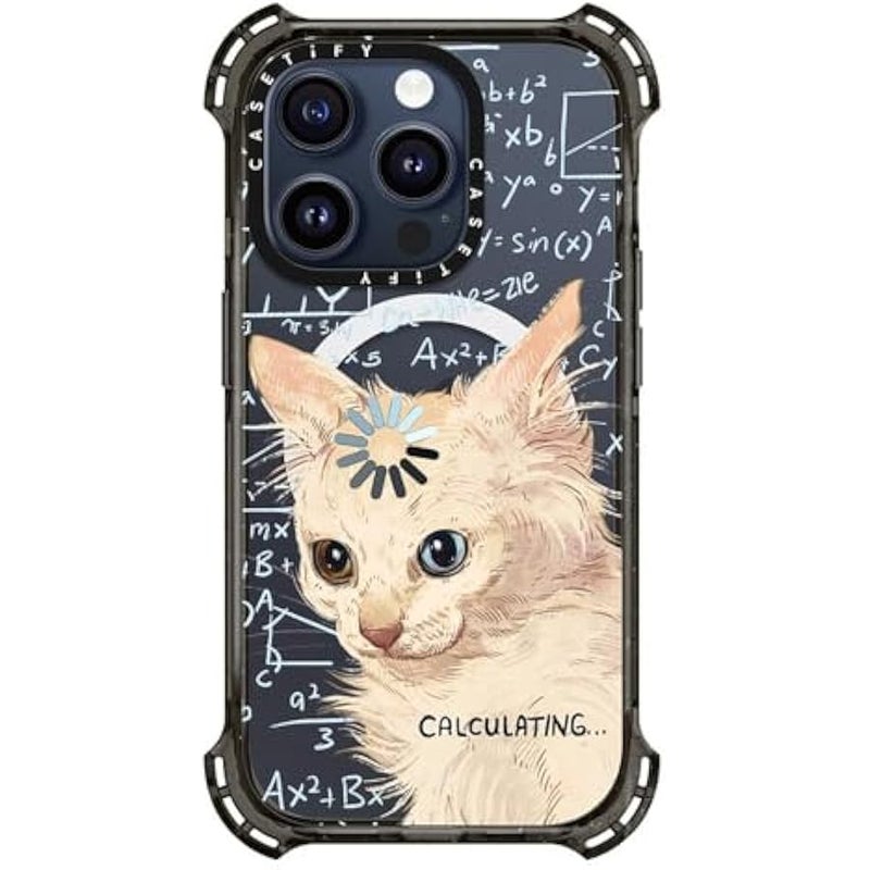 Casetify Bounce iPhone 15 Pro Case 【6X Military Grade Drop Tested / 21.3ft Drop Protection/Compatible with Magsafe】 - Calculating... - Clear Black - Image 2