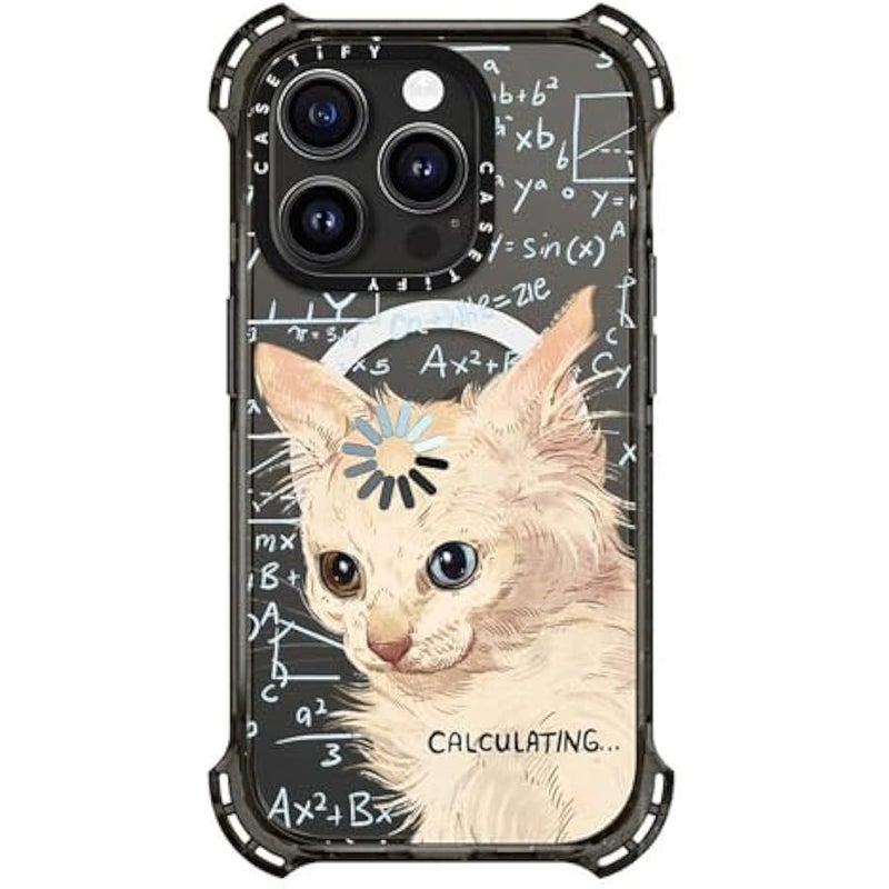 Casetify Bounce iPhone 15 Pro Case 【6X Military Grade Drop Tested / 21.3ft Drop Protection/Compatible with Magsafe】 - Calculating... - Clear Black - Image 4