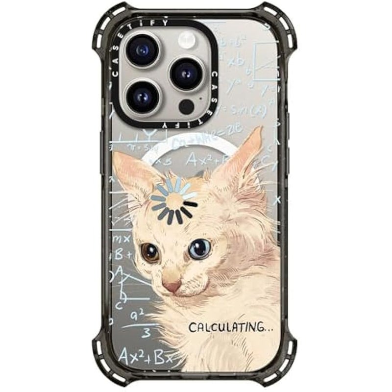 Casetify Bounce iPhone 15 Pro Case 【6X Military Grade Drop Tested / 21.3ft Drop Protection/Compatible with Magsafe】 - Calculating... - Clear Black - Image 1