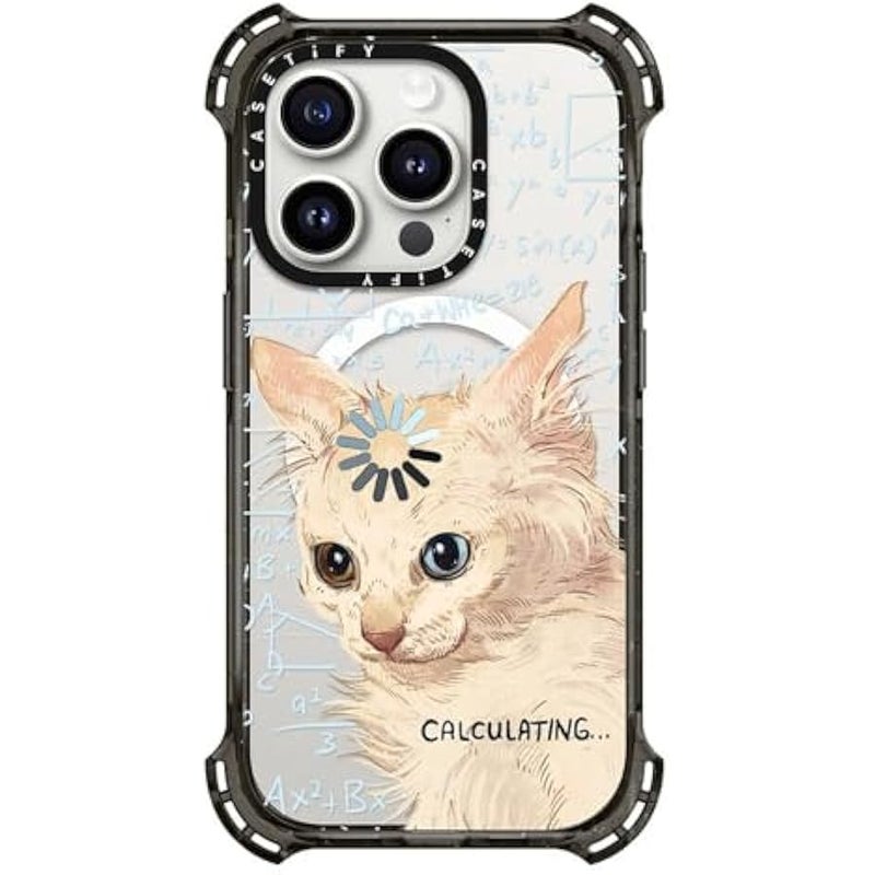 Casetify Bounce iPhone 15 Pro Case 【6X Military Grade Drop Tested / 21.3ft Drop Protection/Compatible with Magsafe】 - Calculating... - Clear Black - Image 3