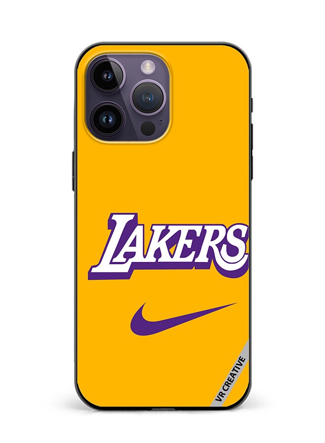 VR CREATIVE Protective Case Cover For Apple iPhone 16 Pro Lakers Design Multicolour - Image 1