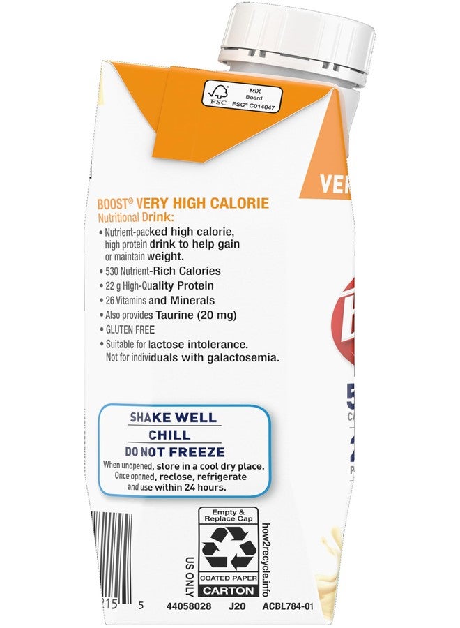 Boost Very High Calorie Nutritional Drink (8 Fl Oz (Pack of 8), Vanilla & Strawberry) - Image 4