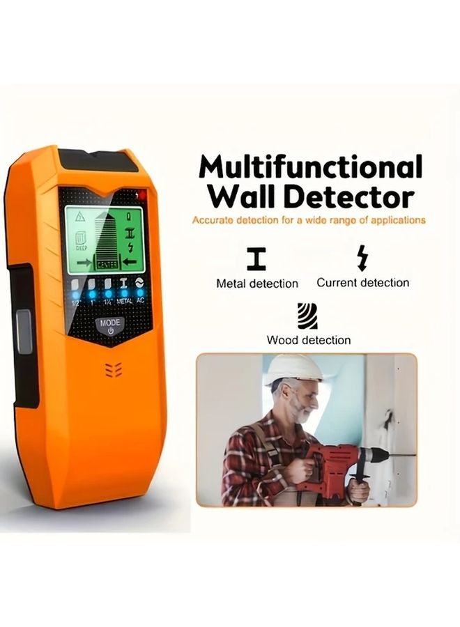 Silvery Black 5 in 1 Smart Stud Finder Wall Scanner LCD Display for Metal Studs AC Wires Detection - Image 3