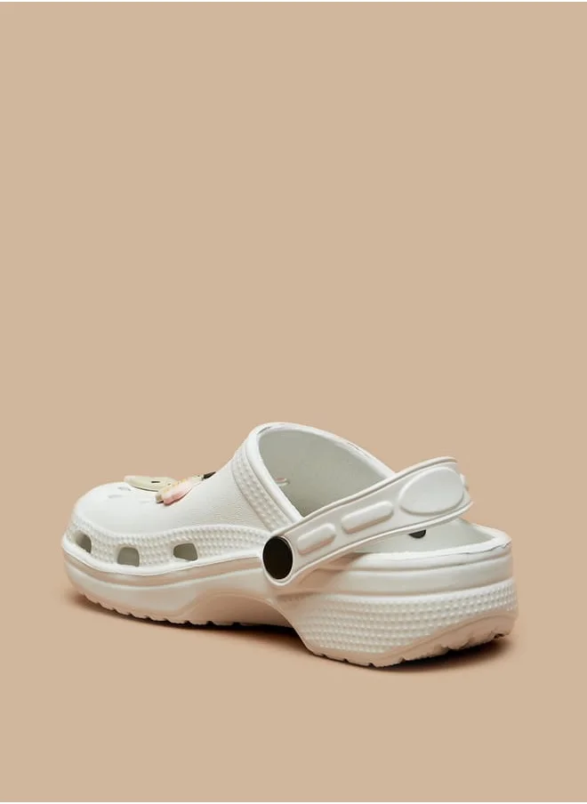 أكوا Girls Animal Applique Clogs with Backstrap