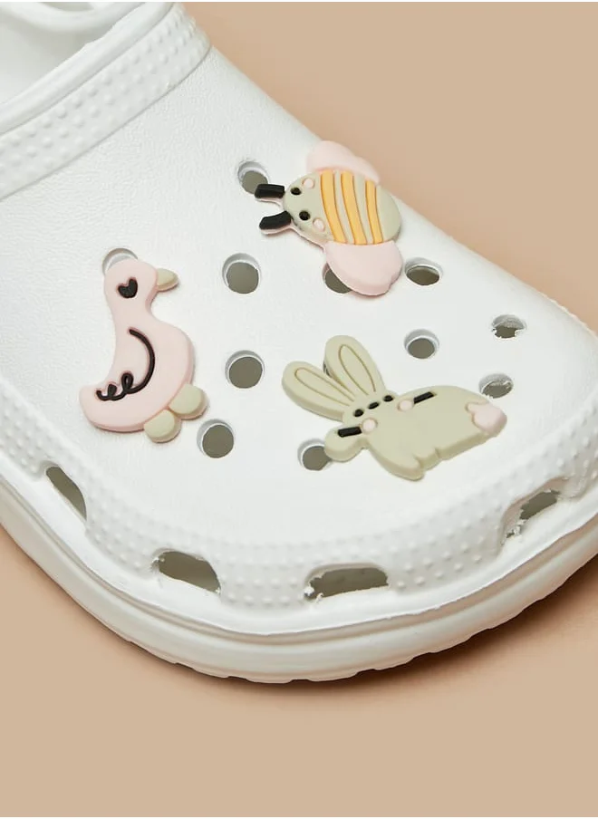 أكوا Girls Animal Applique Clogs with Backstrap