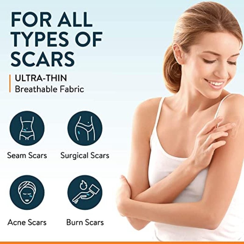 Silicone Scar Sheets 5.7" X 1.57" 4 Pack Advanced Silicone Treatment - Medical-Grade Ingredient Scar Tape - Easy To Apply & Remove Scar Strips for Post-Surgery Keloid C-Section Scar Treatment - Image 2
