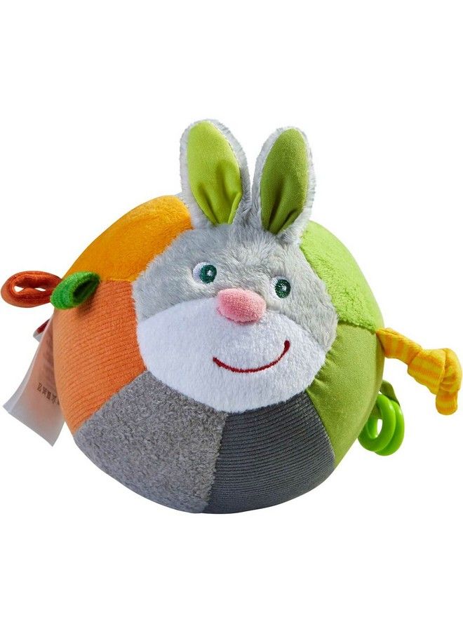 HABA Bunny Ball With Crinkle Ears Textured Fabric And Rattling Effects - Image 1