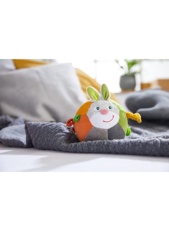 HABA Bunny Ball With Crinkle Ears Textured Fabric And Rattling Effects - Image 5