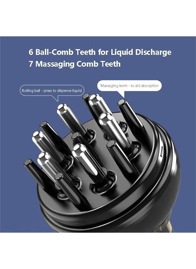 Generic Small Scalp Applicator Head Oil Rollerball Massage Comb Medicine Scalp Head Fluid Brush (White)  - Image 5