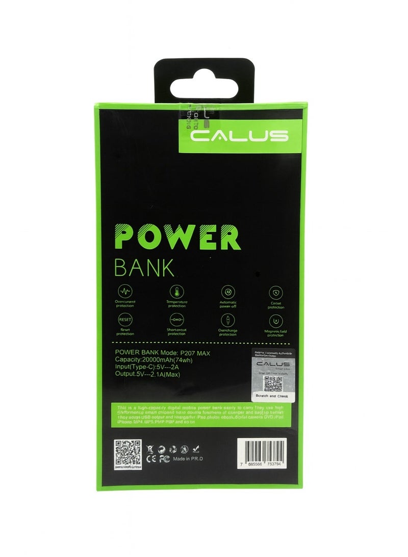 كالوس باور بانك 20000 مللي أمبير/ساعة مع 4 كابلات مدمجة - شحن سريع، توافق عالمي، أسود، ضمان لمدة عام - Image 2