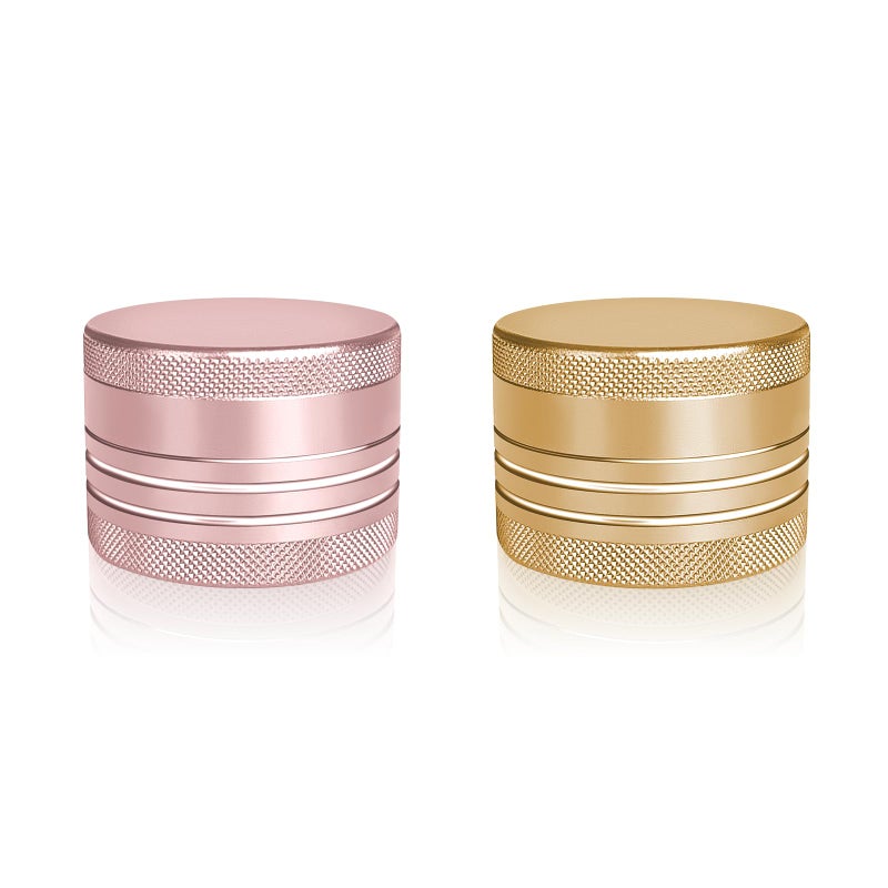 minlen 2 Sets Small Pill Box Portable Daily Box Aluminium Alloy Round Container for Pills Pocket Case PinkGold - Image 3