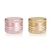minlen 2 Sets Small Pill Box Portable Daily Box Aluminium Alloy Round Container for Pills Pocket Case PinkGold - Image 1