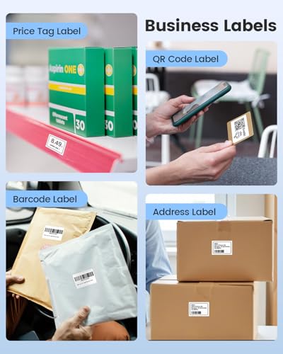 Memoking M100 M110 Thermal Labels 1.57"x1.18" (40x30mm), for M100/ M110/ M220/ M221/ M250/ M260 Label Maker, Compatible with Phomemo Labels, Original Refills, Waterproof White Sticker for Office/Business/Home - Image 4