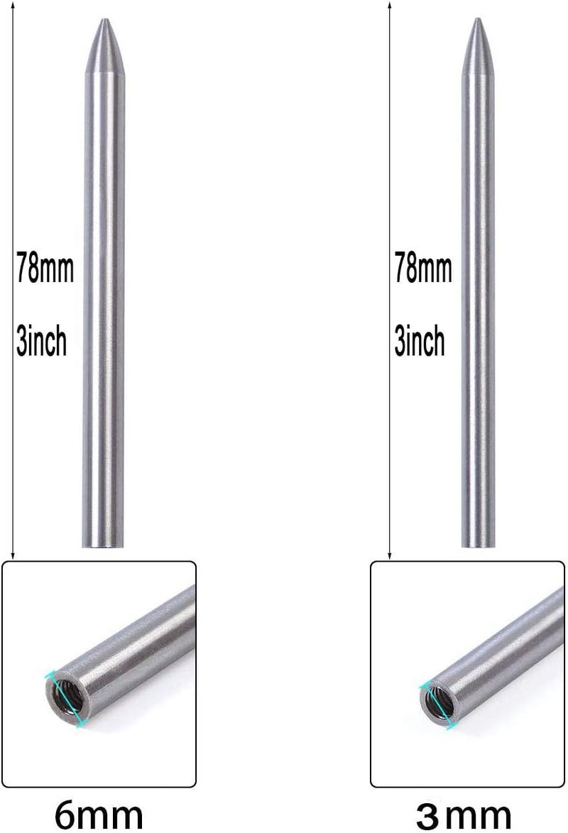 RuiLing 2-Pack Lacing Needles ID 2mm 4mm Length 3 Inch Stainless Steel Paracord Lacing Needles Bracelet Paracord Weaving Needles - Image 1