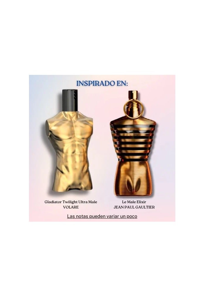VOLARE Gladiator Twilight Ultra Male Eau de Parfum for men - 100ml ( inspired by JEAN PAUL GAULTIER LE MALE ELIXIR )  - Image 4