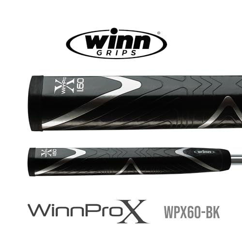 Winn Pro X 1.60 Putter Grip (Super Jumbo, Black/Silver), Pro X 1.60 WPX60-BK - Image 2