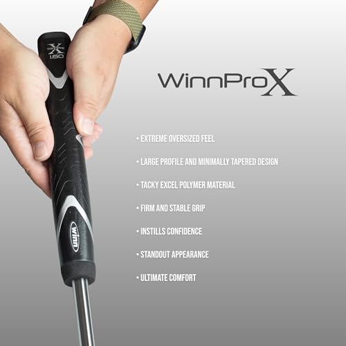 Winn Pro X 1.60 Putter Grip (Super Jumbo, Black/Silver), Pro X 1.60 WPX60-BK - Image 5