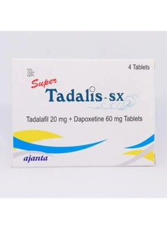 Ajanta Super Tadalis SX  Tadalafil & Dapoxetine 4 tabs