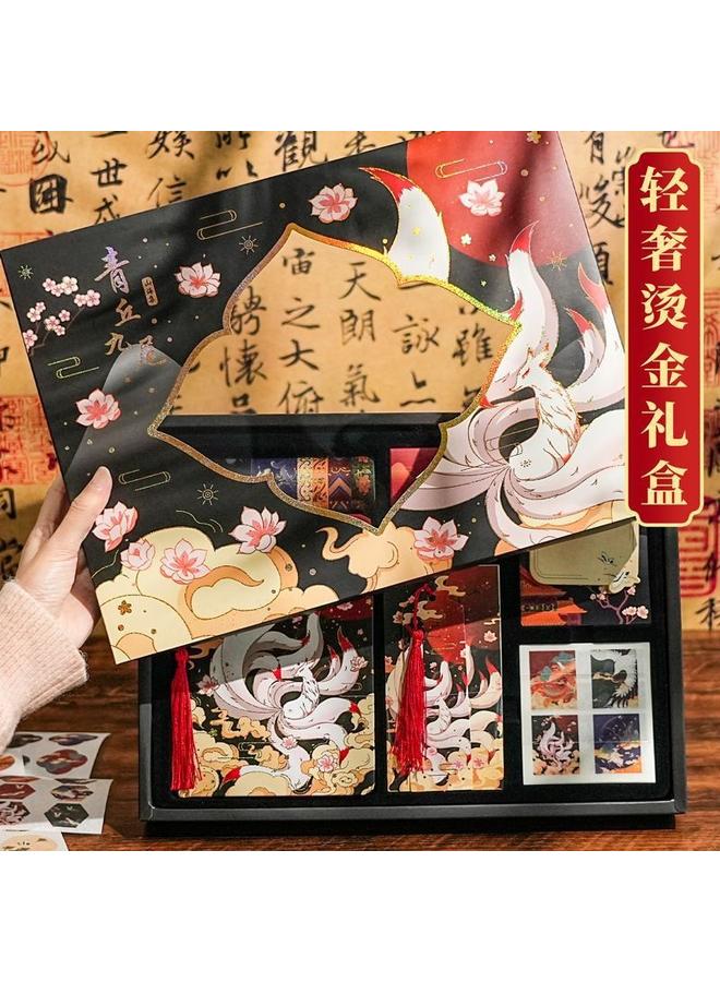 Bluejw Dunhuang Style National Tide Hand Book Notebook Suit Gift Box Antique National Day Gift Hand Book - Image 3