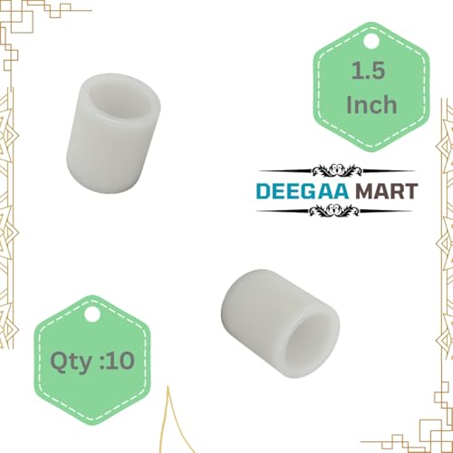 DEEGAA MART White PVC Door Stopper Bumper with Silencer Protects Doors & Walls (1.5 Inch, 10, Count) - Image 2