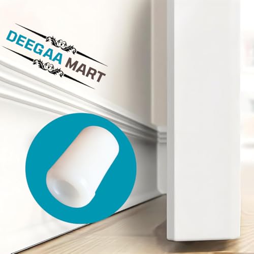 DEEGAA MART White PVC Door Stopper Bumper with Silencer Protects Doors & Walls (1.5 Inch, 10, Count) - Image 5