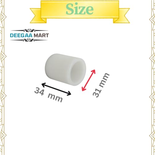 DEEGAA MART White PVC Door Stopper Bumper with Silencer Protects Doors & Walls (1.5 Inch, 10, Count) - Image 4