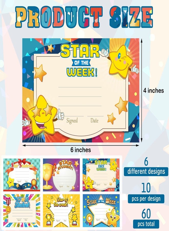 Eaasty 60 Pcs Back to School Recognition Rewards Award Certificates for Kid Student Preschool Award Certificates of Achievement Card for Teacher Classroom School Supplies - Image 2
