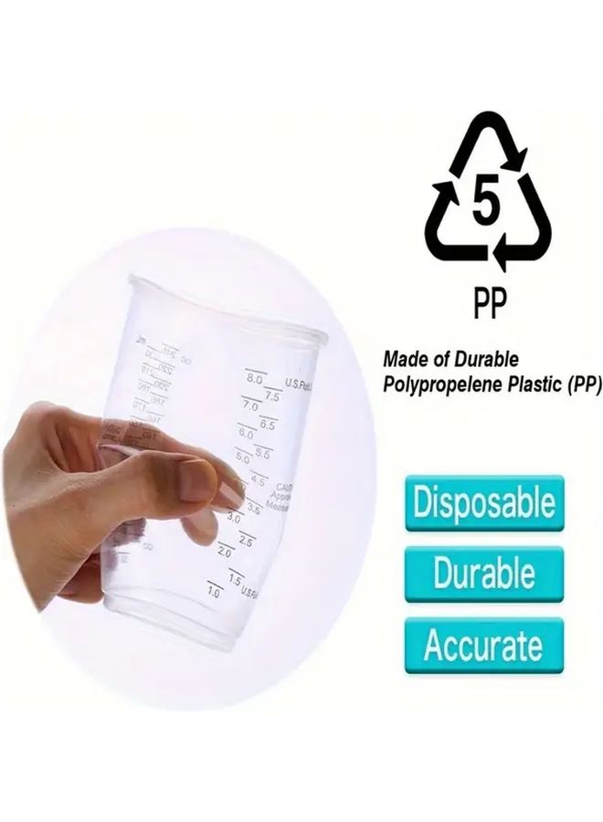1pc 8oz 230ml Disposable Graduated Plastic Measuring Cup Clear Washable PP - Image 4