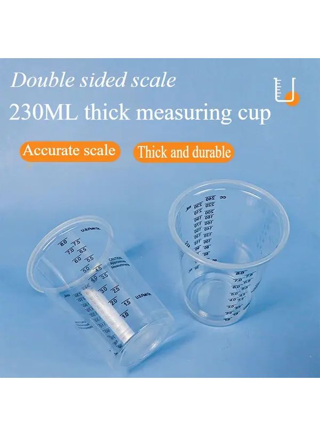 1pc 8oz 230ml Disposable Graduated Plastic Measuring Cup Clear Washable PP - Image 1