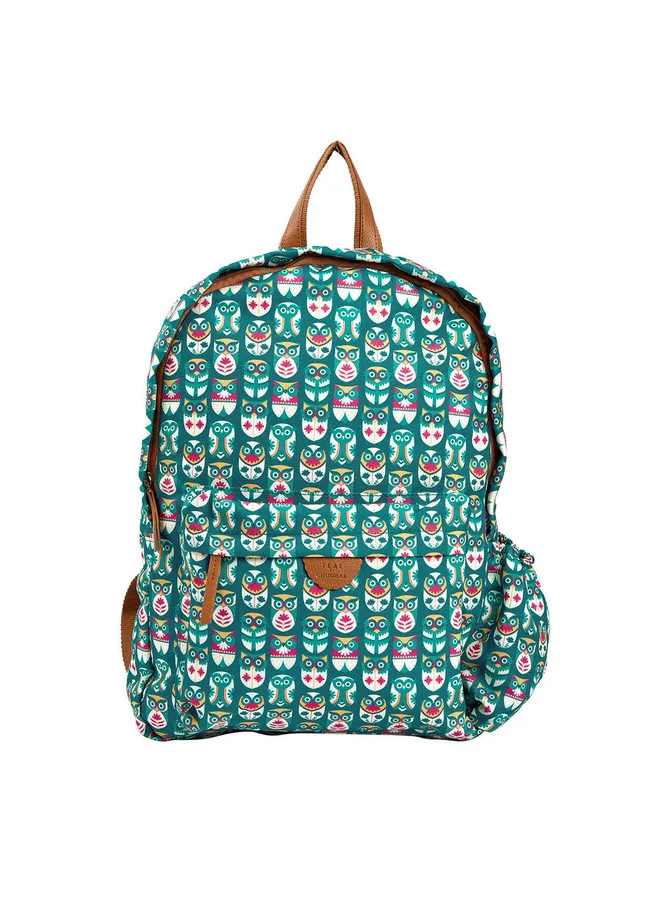 Teal by Chumbak Owl March Laptop backpack